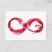 Oneindigheid met rode wijn advieskaart (Voorkant)