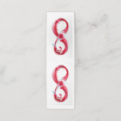 Oneindigheid met rode wijn afsprakenkaart (Buitenkant ongevouwen)