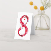 Oneindigheid met rode wijn afsprakenkaart (Achterkant)