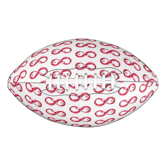 Oneindigheid met rode wijn american football (Voorkant)
