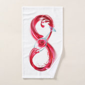 Oneindigheid met rode wijn bad handdoek (Handdoek)