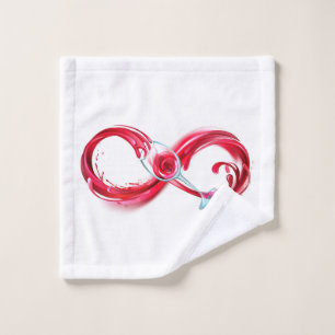 Oneindigheid met rode wijn bad handdoek