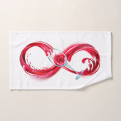 Oneindigheid met rode wijn bad handdoek (Handdoek)