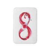 Oneindigheid met rode wijn badmat (Voorkant Verticaal)