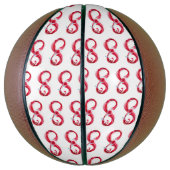 Oneindigheid met rode wijn basketbal (Verticaal)