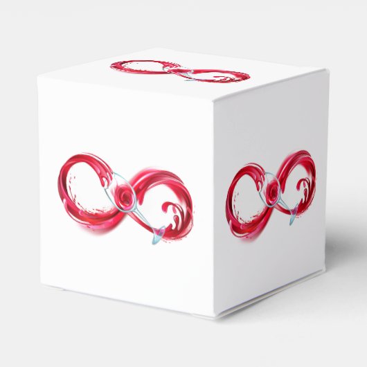 Oneindigheid met rode wijn bedankdoosjes (Achterkant)
