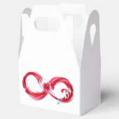 Oneindigheid met rode wijn bedankdoosjes (Geopend)