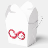 Oneindigheid met rode wijn bedankdoosjes (Geopend)