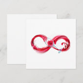 Oneindigheid met rode wijn bedankkaart (Voorkant / Achterkant)