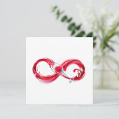 Oneindigheid met rode wijn bedankkaart (Staand voorkant)