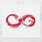 Oneindigheid met rode wijn bier etiket (Enkel label)