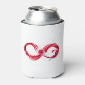 Oneindigheid met rode wijn blikjeskoeler (Blikje Voorkant)
