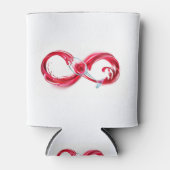 Oneindigheid met rode wijn blikjeskoeler (Voorkant)