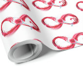 Oneindigheid met rode wijn cadeaupapier (Rol Hoek)