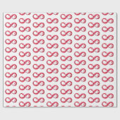 Oneindigheid met rode wijn cadeaupapier (Vlak)