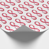 Oneindigheid met rode wijn cadeaupapier (Hoek)