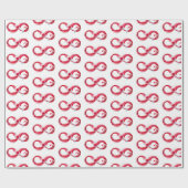 Oneindigheid met rode wijn cadeaupapier (Vlak)