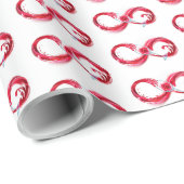 Oneindigheid met rode wijn cadeaupapier (Rol Hoek)