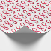 Oneindigheid met rode wijn cadeaupapier (Hoek)