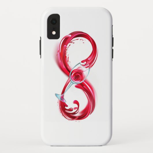 Oneindigheid met rode wijn Case-Mate iPhone case (Achterkant)