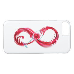 Oneindigheid met rode wijn iPhone 8/7 hoesje