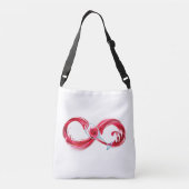 Oneindigheid met rode wijn crossbody tas (Achterkant)