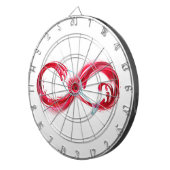 Oneindigheid met rode wijn dartbord (Voorkant Rechts)