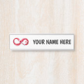 Oneindigheid met rode wijn deurbordje (Voorkant)