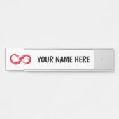 Oneindigheid met rode wijn deurbordje (Voorkant)