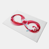 Oneindigheid met rode wijn deurmat (Schuin)