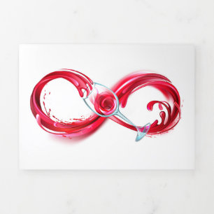 Oneindigheid met rode wijn drieluik aankondiging