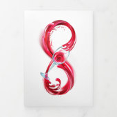 Oneindigheid met rode wijn drieluik kaart (Cover)