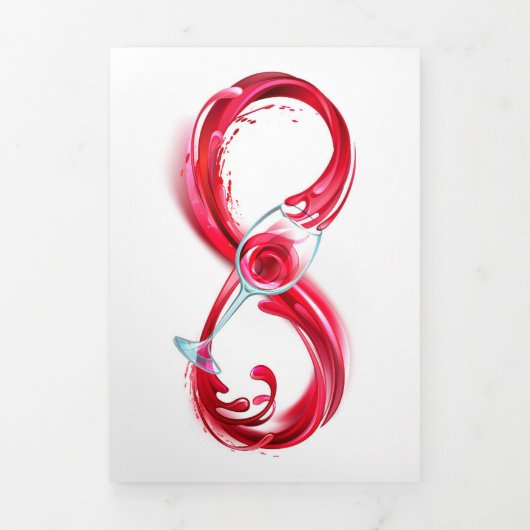 Oneindigheid met rode wijn drieluik uitnodiging (Cover)