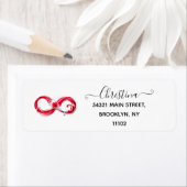 Oneindigheid met rode wijn etiket (Insitu)