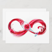 Oneindigheid met rode wijn feestdagenkaart (Voorkant / Achterkant)