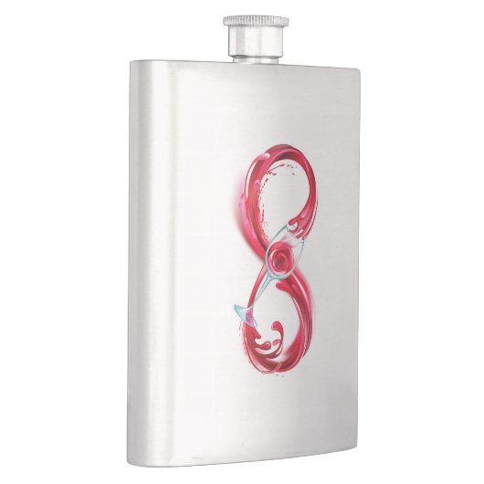 Oneindigheid met rode wijn flacon (Rechts)