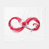 Oneindigheid met rode wijn fleece deken (Voorkant (Horizontaal))