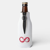 Oneindigheid met rode wijn flesjeskoeler (Fles Achterkant)