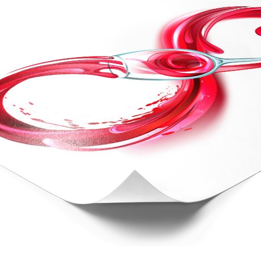 Oneindigheid met rode wijn foto afdruk (Hoek)