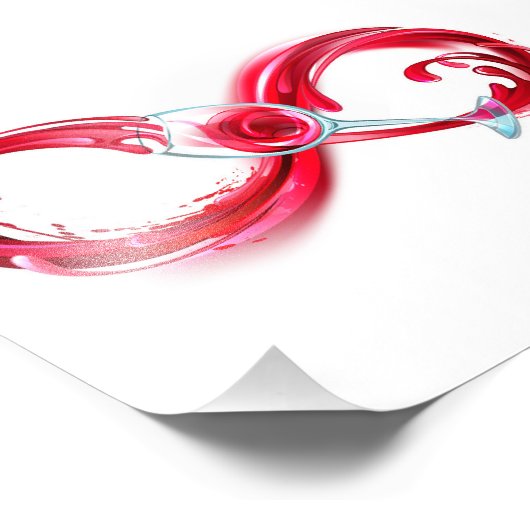 Oneindigheid met rode wijn foto afdruk (Hoek)