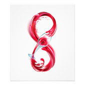 Oneindigheid met rode wijn foto afdruk (Voorkant)