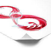 Oneindigheid met rode wijn foto afdruk (Hoek)