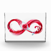 Oneindigheid met rode wijn fotoblokken (Voorkant)