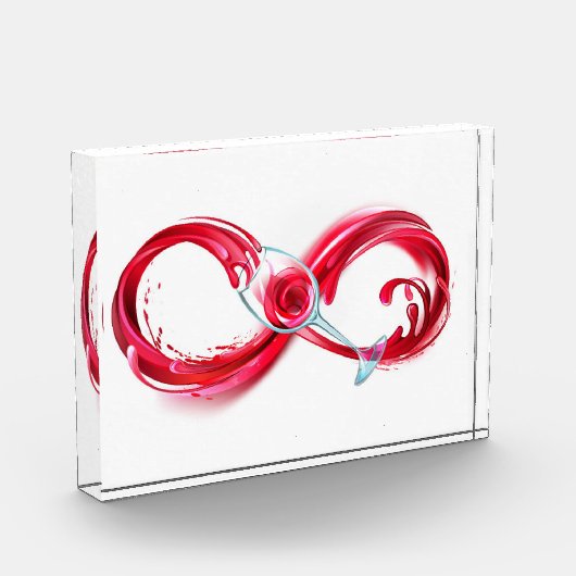 Oneindigheid met rode wijn fotoblokken (Links)