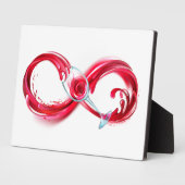 Oneindigheid met rode wijn fotoplaat (Zijkant)