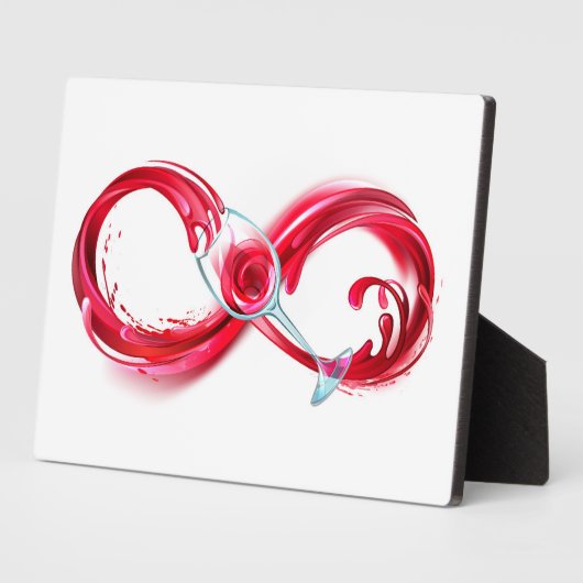 Oneindigheid met rode wijn fotoplaat (Zijkant)