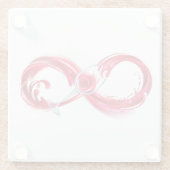 Oneindigheid met rode wijn glazen onderzetter (Achterkant)