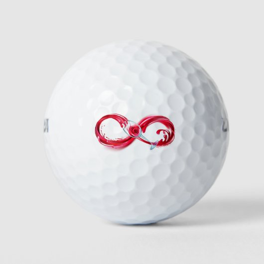 Oneindigheid met rode wijn golfballen (Voorkant)