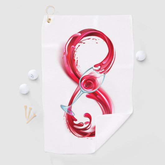 Oneindigheid met rode wijn golfhanddoek (Insitu)