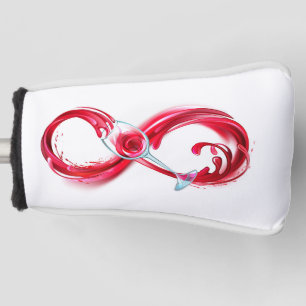 Oneindigheid met rode wijn golfheadcover